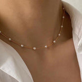 Multi-layer Necklaces Charm Jewelry SS1233 Golden Chain Rounded Pendent - Touchy Style