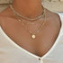 Multi-layer Necklaces Charm Jewelry SS1233 Golden Chain Rounded Pendent - Touchy Style