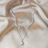 Multi-layer Necklaces Charm Jewelry SS1233 Golden Chain Rounded Pendent - Touchy Style