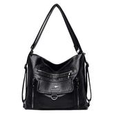 Multifunctional 3 In 1 Cool Backpack For Women GCBQ46 Leather Large Capacity Handbags - Touchy Style