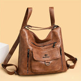 Multifunctional 3 In 1 Cool Backpack For Women GCBQ46 Leather Large Capacity Handbags - Touchy Style