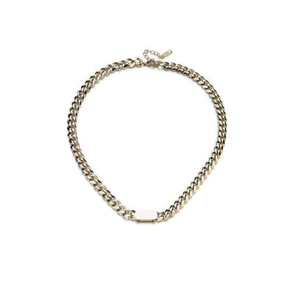 Necklace Bracelet Charm Jewelry Gold Chain Stainless Steel Charm Texture Collar YOS0337 - Touchy Style