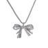 Necklace Charm Jewelry - Bowknot Small Pendant - Stainless Steel - TSJ44 - Touchy Style