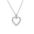 Necklace Charm Jewelry - Stainless Steel - Heart Hollow Cast Pendant - TSJ49 - Touchy Style