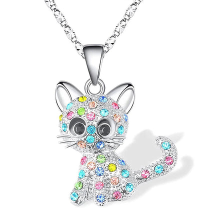 Necklaces Charm Jewelry - Colorful Cartoon Cat Pendant - TSJ2 - Touchy Style