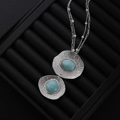 Necklaces Charm Jewelry - Double Round Resin Charms Pendant - N0483 - Touchy Style