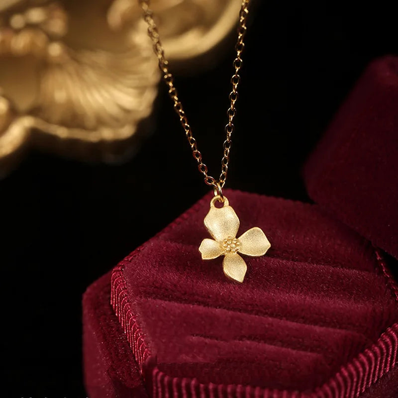 Necklaces Charm Jewelry - Simple Gardenia Flower - TSJ133 - Touchy Style