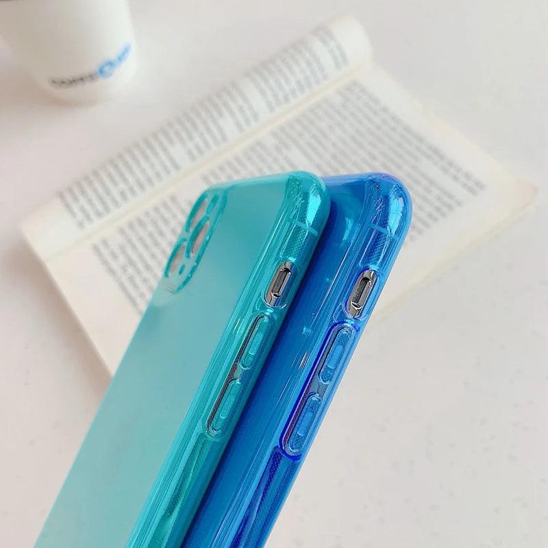 Neon Fluorescent Plain Cute Phone Cases For iPhone 15, 14, 13, 12, 11 Pro Max, Mini X, XR, XS, 6, 7, 8 Plus, SE 2020 - Touchy Style