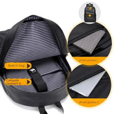 OCB1619 Waterproof Cool Backpack: Large Capacity Laptop Bag - Touchy Style .