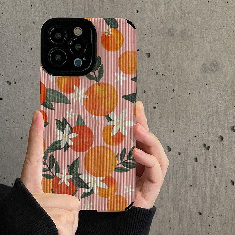 Orange Fruit Cute Phone Cases For iPhone 14, 13 Pro Max, 12, 11, XS Max, XR, X, 7, 8 Plus, SE - Touchy Style