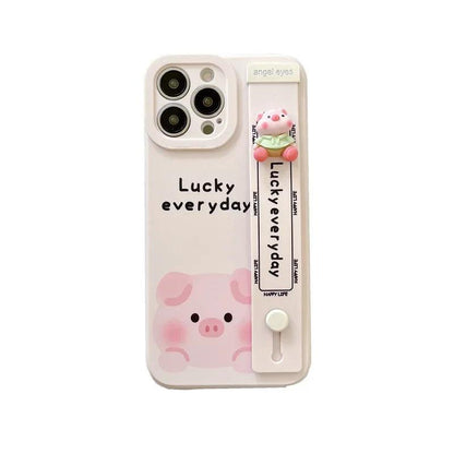 Pig Cartoon Frog Cute Phone Cases For iPhone 15 14 13 11 Pro Max - Touchy Style