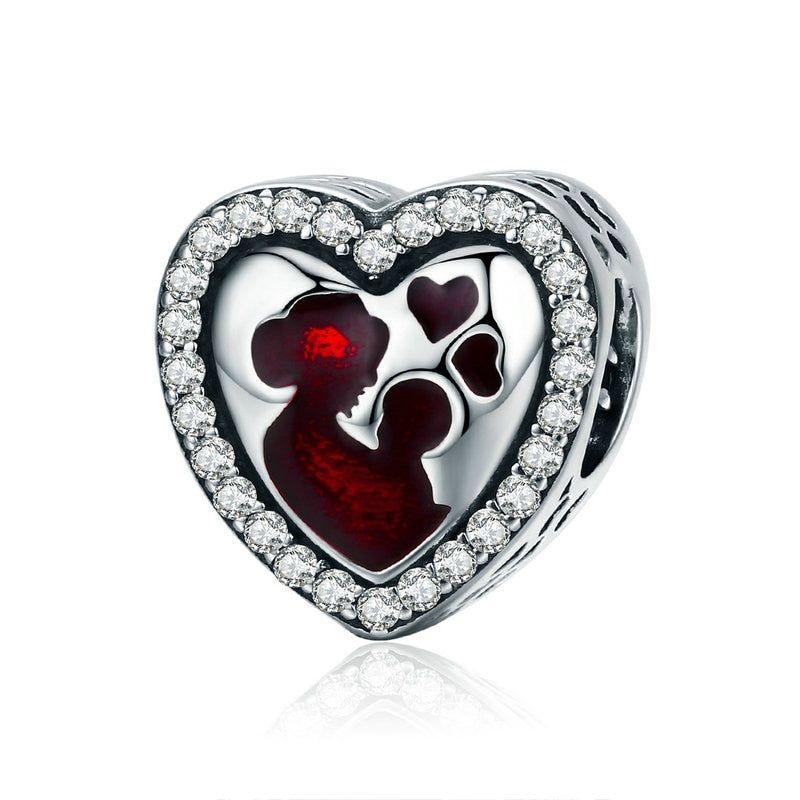 Pink Heart Dog Pendant Charm Jewelry Without Chain - PA5328 - Touchy Style