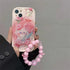 Pink Tulip Rabbit Cute Phone Case With Holder For iPhone 15, 14 Plus, 7, 8, X, XS, XR, 11, 12, and 13 Pro Max - B Pattern - Touchy Style