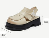 Platform Leather Roman Sandals - Women&