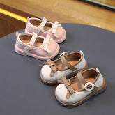 Pretty Plaid Pattern Toddler Baby Girl Leather Casual Shoes - TH405 - Touchy Style .