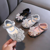 Princess Toddler Girls Children Casual Shoes TCCSSA27 Flat Pearl Rhinestones Shining - Touchy Style