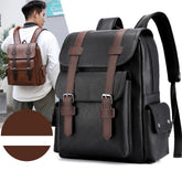 QHY975 Cool Backpack - PU Leather Schoolbag For Teenagers Boys - Touchy Style