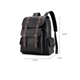 QHY975 Cool Backpack - PU Leather Schoolbag For Teenagers Boys - Touchy Style