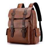 QHY975 Cool Backpack - PU Leather Schoolbag For Teenagers Boys - Touchy Style