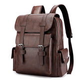 QHY975 Cool Backpack - PU Leather Schoolbag For Teenagers Boys - Touchy Style