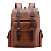 QHY975 Cool Backpack - PU Leather Schoolbag For Teenagers Boys - Touchy Style