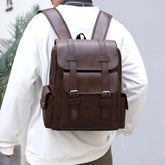 QHY975 Cool Backpack - PU Leather Schoolbag For Teenagers Boys - Touchy Style