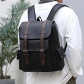 QHY975 Cool Backpack - PU Leather Schoolbag For Teenagers Boys - Touchy Style