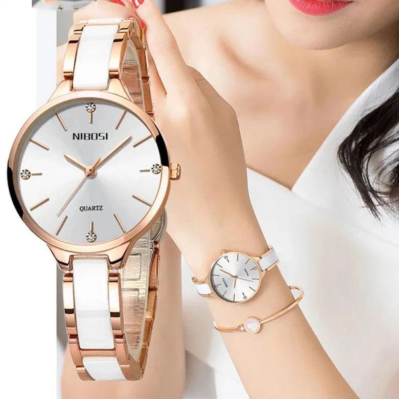 Quartz Luxury Women Simple Watch GSWA56 Creative Ceramic Band - Touchy Style