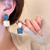 RB335 Irregular Sweet Drop Earrings: Fine Resin Charm Jewelry with Fashion Flair - Touchy Style .