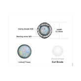 Round Gemstone 925 Sterling Silver Earrings Charm Jewelry JOS0353 - Touchy Style .