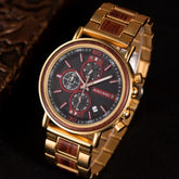 S18 Simple Wooden Watch: Stylish Chronograph for Men - Touchy Style