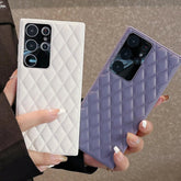 SCACPC251 Cute Phone Case For Galaxy S23 Ultra Plus - Solid Leather Lattice Pattern - Touchy Style