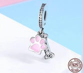 SCC452 - Dog Footprint & Dog Bone Pendant Charm Jewelry Without Chain - Touchy Style