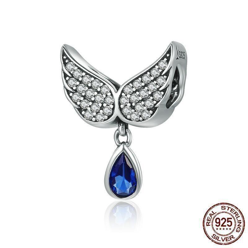 SCC481 - Blue Angel Wings Pendant Charm Jewelry Without Chain - Touchy Style