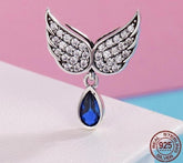 SCC481 - Blue Angel Wings Pendant Charm Jewelry Without Chain - Touchy Style