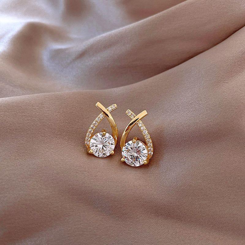 Shiny Zircon Mini Earrings Charm Jewelry XYS0245 Korean Fashion - Touchy Style