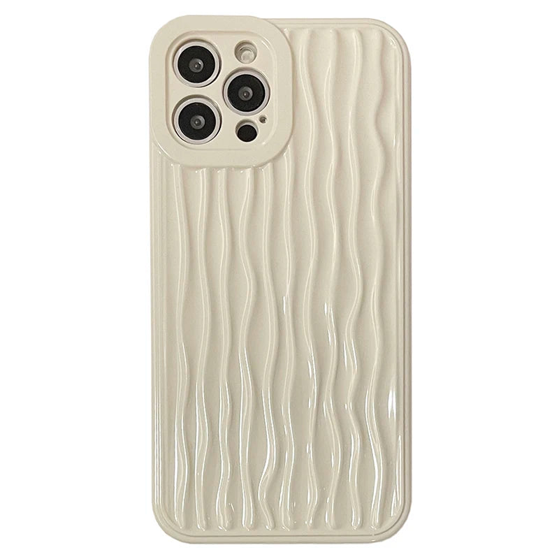 Simple Water Ripple Pattern Cute Phone Cases For iPhone 16 15 11 12 13 14 Pro Max XS XR X - Touchy Style