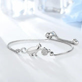 SL0062 Bracelet Charm Jewelry - Crystal Cat And Ball Pattern - Touchy Style