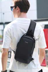 Small Black Cool Backpack CBFMTY38 For Men Shoulder Bag Crossbody Bag - Touchy Style