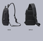 Small Black Cool Backpack CBFMTY38 For Men Shoulder Bag Crossbody Bag - Touchy Style