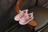 Soft Glitter Toddler Girls Sneakers with Crystal - TH346 Baby Kids Casual Shoes - Touchy Style .