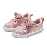 Soft Glitter Toddler Girls Sneakers with Crystal - TH346 Baby Kids Casual Shoes - Touchy Style .