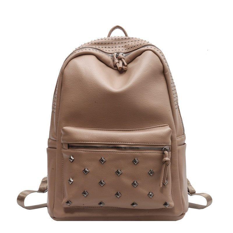 Soft Leather School Bags - Teenager Cool Backpack WV100 - Touchy Style