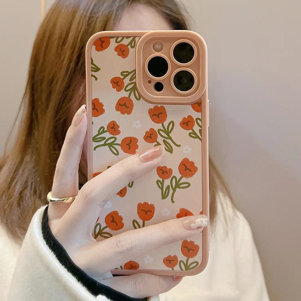 Soft Silicone Pretty Flowers - Cute Phone Cases For iPhone 13 Pro Max, 12, 11, X, XR, XS Max, 8 Plus - Touchy Style