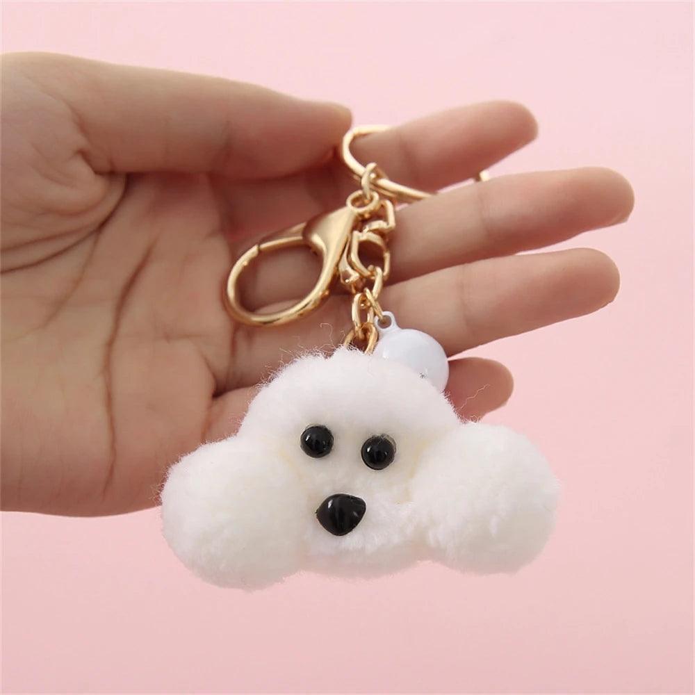 SP010 Unique Key Chains - Cartoon Fur Plush Doll - Strawberry, Rabbit, Teddy Pattern - Touchy Style