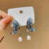 SP052 Drop Dangle Earrings Charm Jewelry - Rhinestone Butterfly Wing - Touchy Style