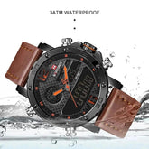 Sports Leather Waterproof Quartz - Simple Watch RX426 - Touchy Style .