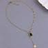 Stainless Steel Necklaces Charm Jewelry NCJSO3 Green Luxury Emerald - Touchy Style