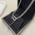 Stainless Steel Short Necklaces Charm Jewelry NCJSO52 Classic B Letter - Touchy Style