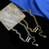 Stainless Steel Short Necklaces Charm Jewelry NCJSO52 Classic B Letter - Touchy Style